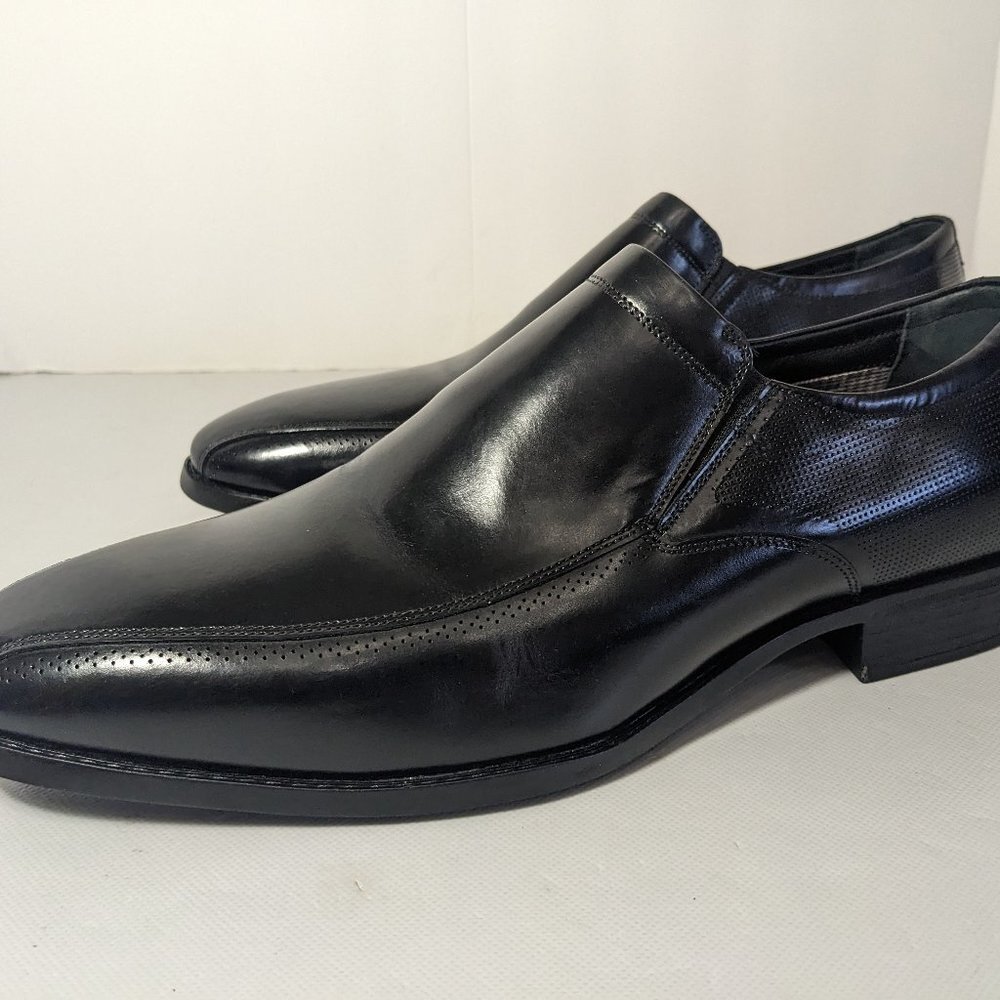 NEW- Men's Size 10M Section X Leather Dress Shoes Slip-on (892SX0005) Black